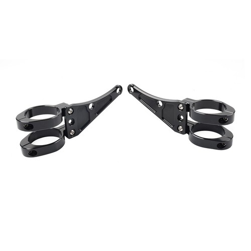 49MM Motorrad Scheinwerfer Halterung Clamp Gabel Rohr Halter Für Harley Schwarz - Picture 5 of 11