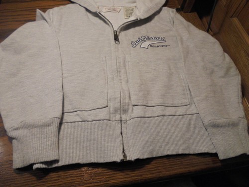 Levi Strauss Signature Girls Kids Gray Hoodie Jacket Zip Up /Sz Small (6-6x) 90 - Picture 6 of 8