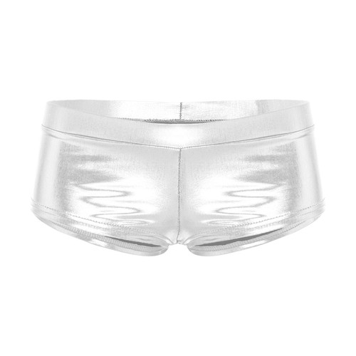 Womens Shiny Metallic Leather Low Rise Booty Shorts Hot Pants Dance Bottoms - Picture 38 of 56