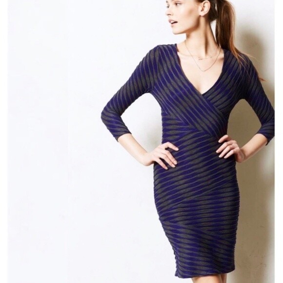 anthropologie jersey midi dress Anthropologie byTimo Glitter Jersey Midi