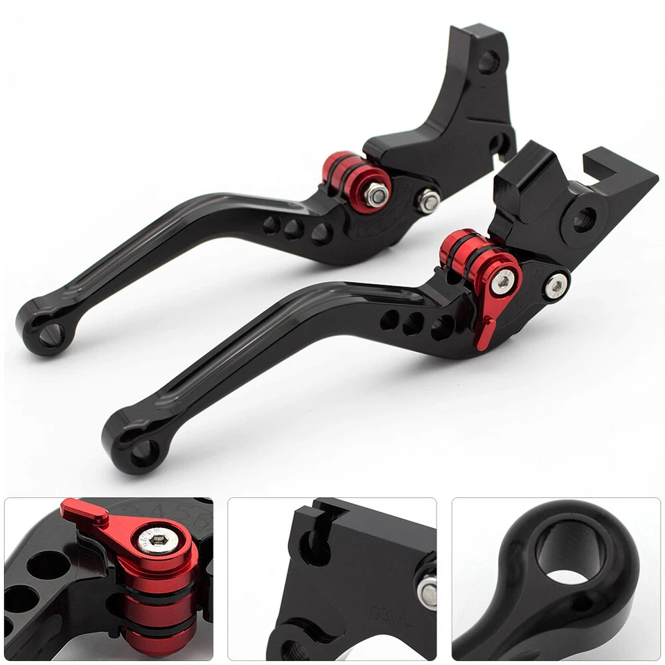 Palancas de embrague de freno cortas negras Z800/E versión 13-16 CNC para Kawasaki Z750 07-12 Foto 3 de 4