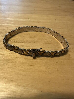 AU TURKEY Sterling Silver 1/11 10k Gold AU 925 Bracelet