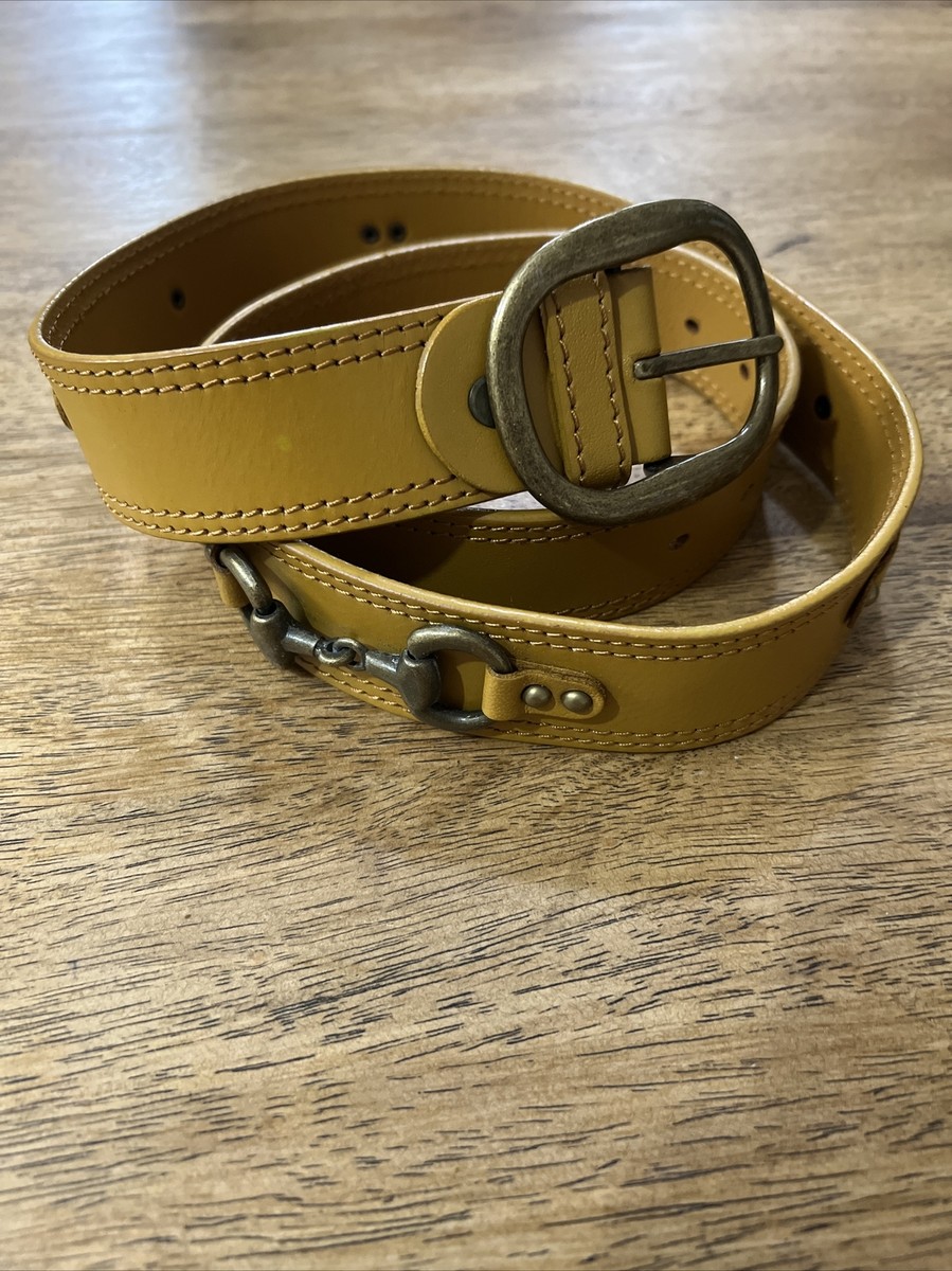 Women\'s Tan Leather Belt with Brass-Tone Buckle B-Low the Belt Women main image 4
