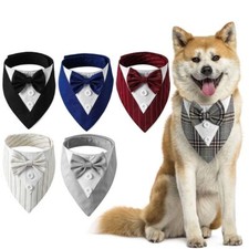 Tuxedo Bow Ties Pet Saliva Towel Dog Necktie Bow Tie Collar Formal Tie