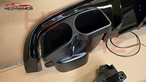PARA MERCEDES CLASE C C205 CUPÉ C63 NEGRO BRILLANTE DIFUSOR TRASERO CON LED 2015-19 - Imagen 8 de 13
