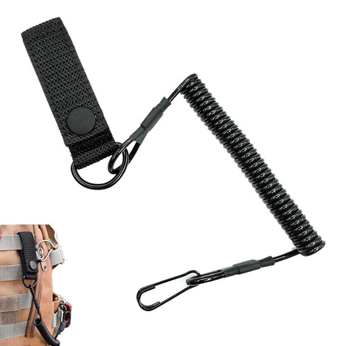 1pc Retractable Safety Coiled Lanyard Secure Elastic Rope Key Ring Anti-lost - Picture 8 of 12