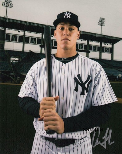 AARON JUDGE #1 REPRINT 8X10 PHOTO SIGNED AUTOGRAPHED PICTURE MAN CAVE NY YANKEES - 第 1/1 張圖片