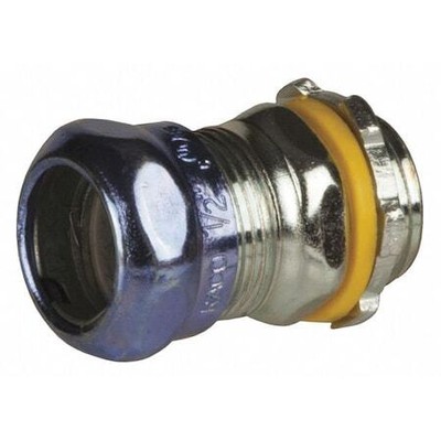 Raco 2904Rt Emt Grounding Connector, 1 In, Compression, Steel, Plain, Blue; Gray