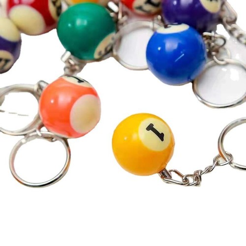 16PCS Different Color SnookerBall Set Table Keychain BilliardBall Keyring 25MM eBay