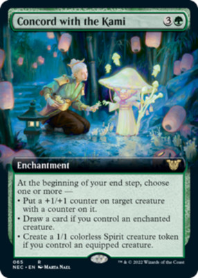 x1 Concord with the Kami - Extended Art R MTG Commander: Kamigawa: Neon Dynasty 