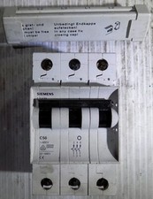 Siemens Circuit Breaker 5SX23 C50 with a Terminal Strip, Removed from working
