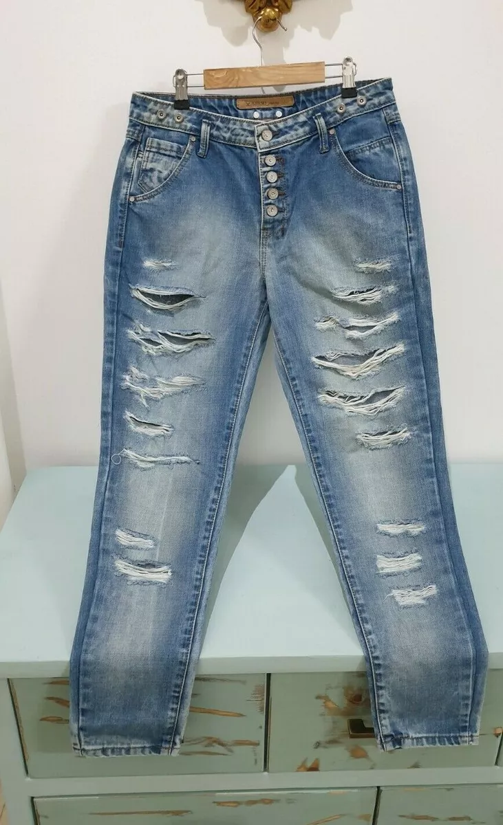 Women s Ripped Jeans Sexy Ladies Skinny Casual Denim SEXSO BASIC DEPT