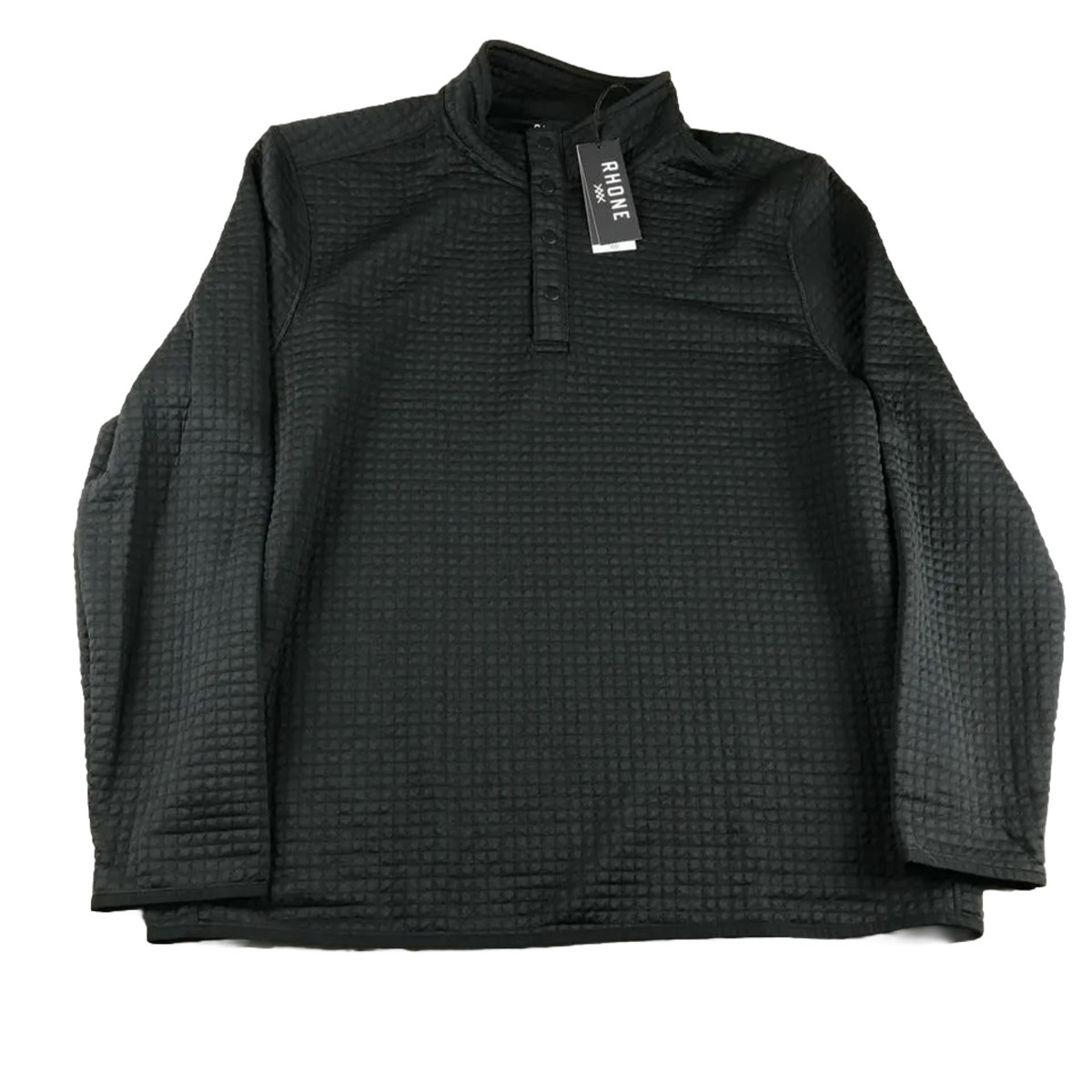 Rhone Sweatshirt Mens XXL Black Gramercy Tech Snap Pullover Long