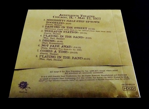 Grateful Dead Winterland 1977 Bonus Disc CD Bonus Cuts 5/12/77 Chicago Illinois - Picture 3 of 12