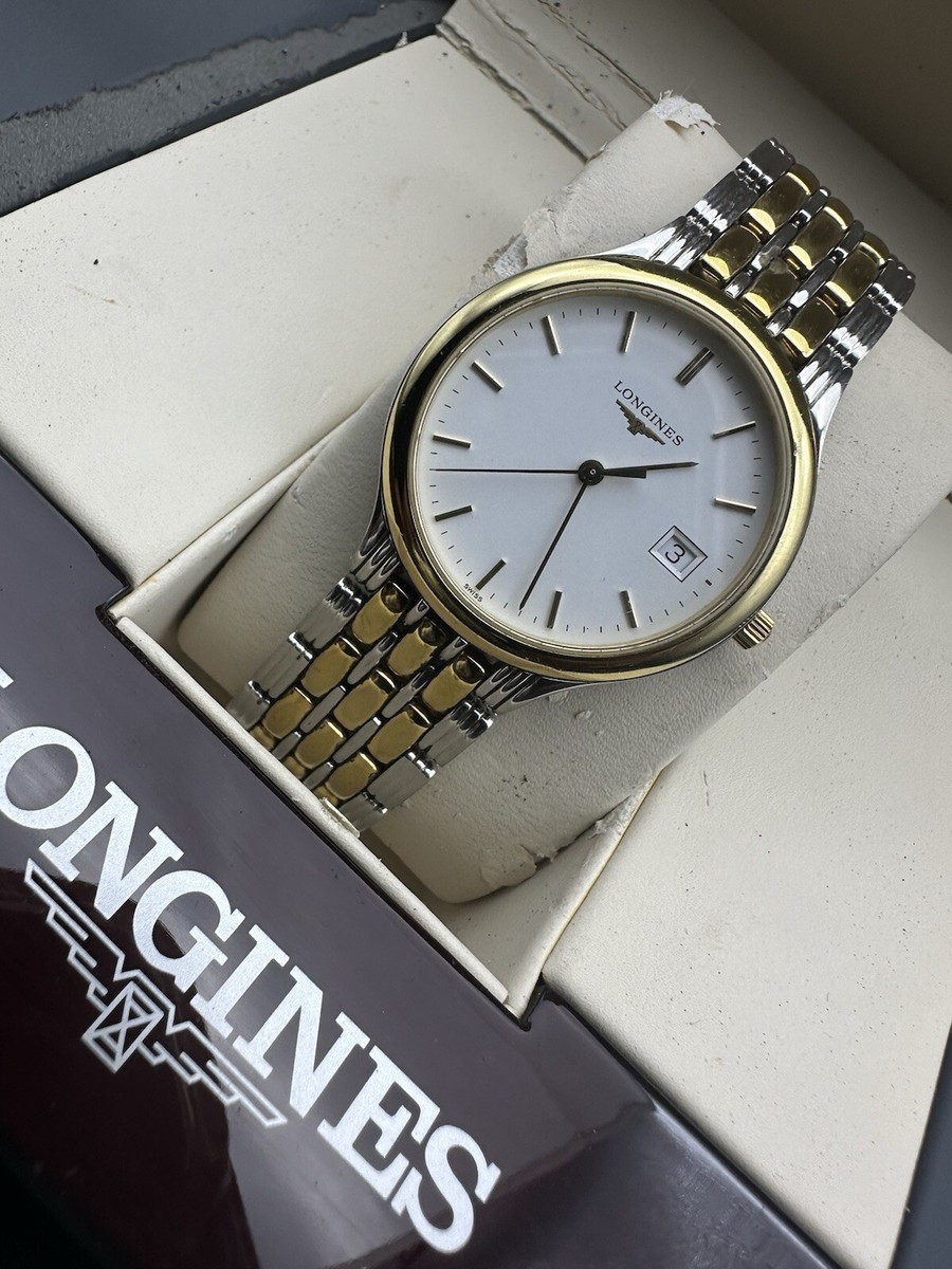 Luxury 90s Longines EFCo S-30 Men Watch SWISS Quartz Two Tone 35 