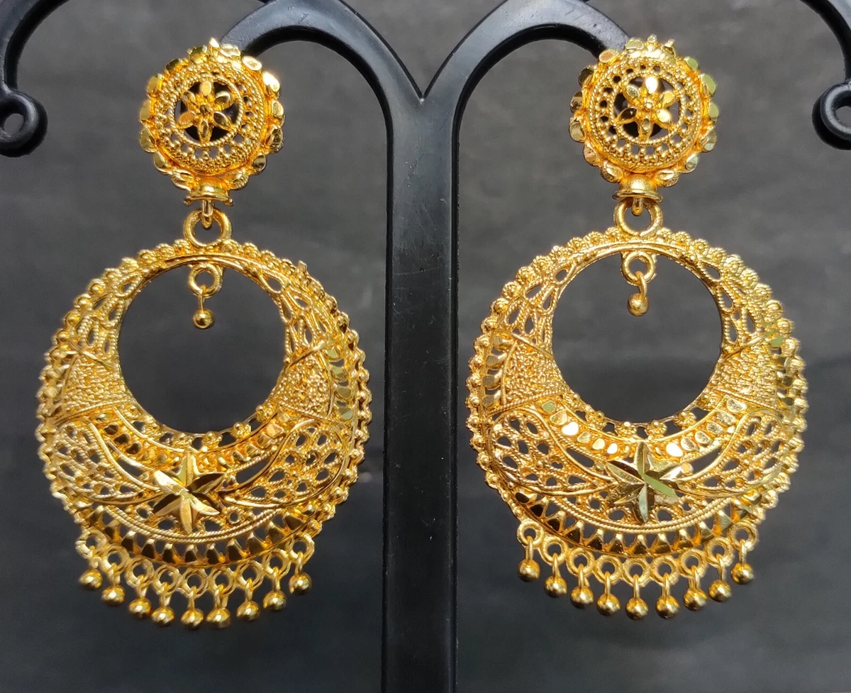 Indian 22K Gold dIfferent Wedding Variations Different Jhumka Earrings  Jhumki | eBay