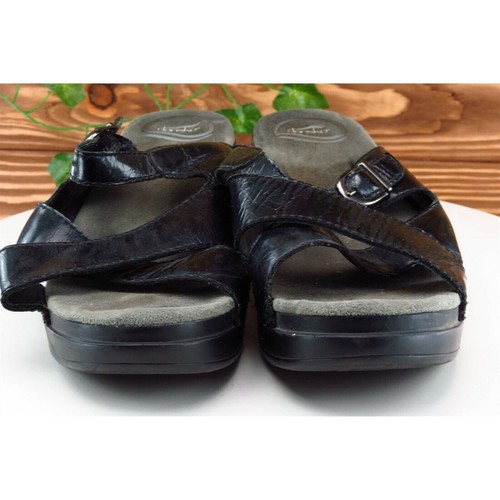 Dansko Size 40 M Black Slide Patent Leather Women Sandal Shoes - Picture 2 of 7