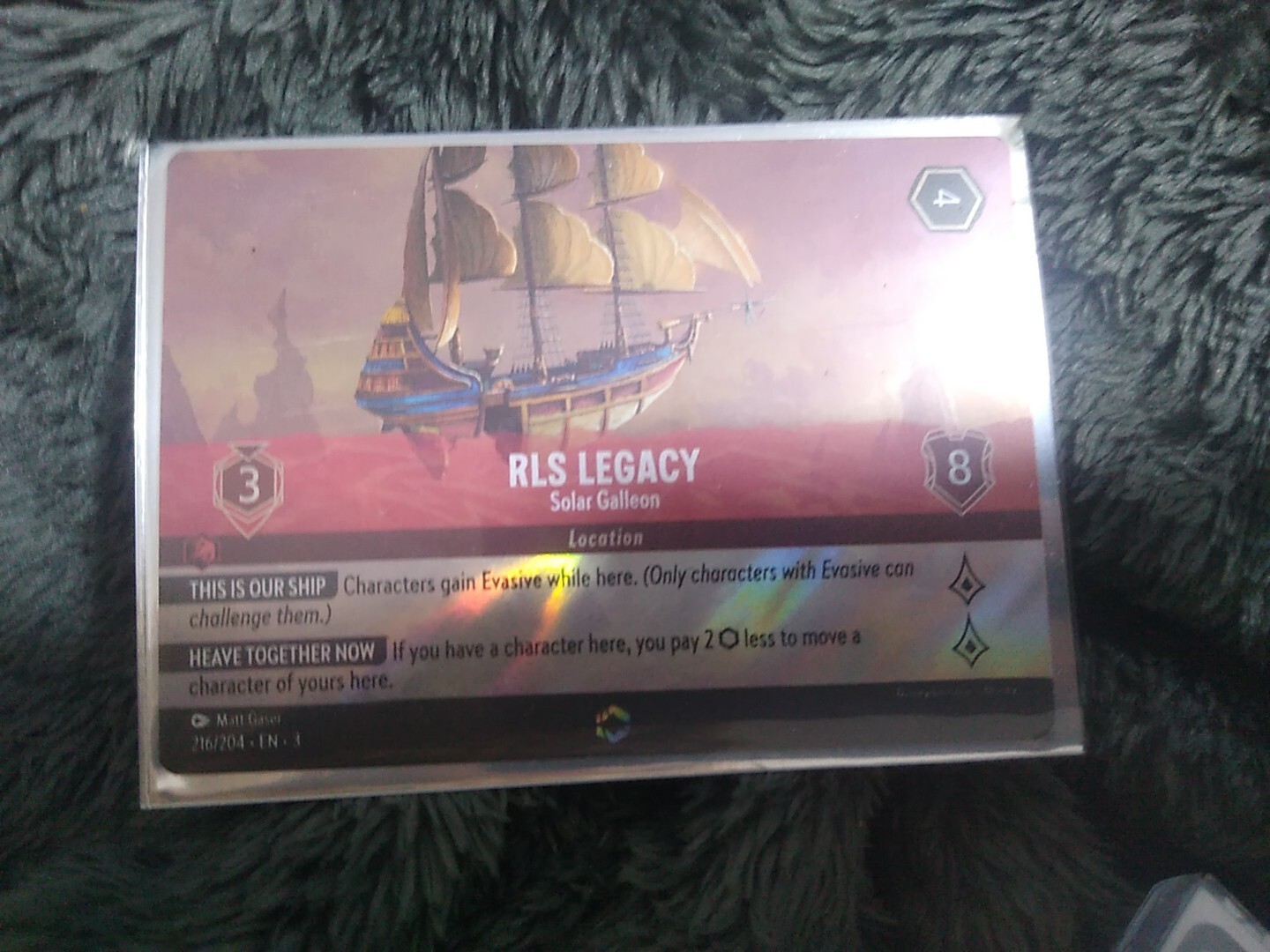 RLS Legacy Solar Galleon Lorcana Enchanted 216/204 Into The Inklands