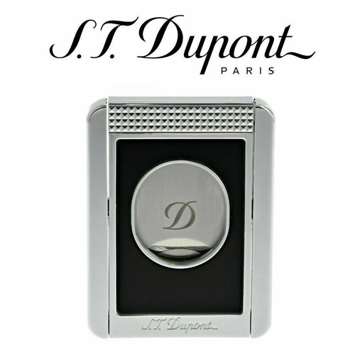 ST DUPONT MAXIJET CIGAR CUTTER AND STAND BLACK & GOLD LACQUER 003393 3393 new in - Picture 4 of 7