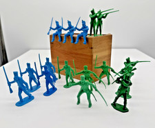 Marx 54 MM Alamo Mexican Shako Infantry 16 Mix Lot Z Vintage Plastic Soldiers