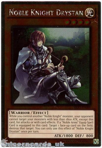 NKRT-EN008 Noble Knight Drystan Platinum Rare Limted Edition Mint YuGiOh Card