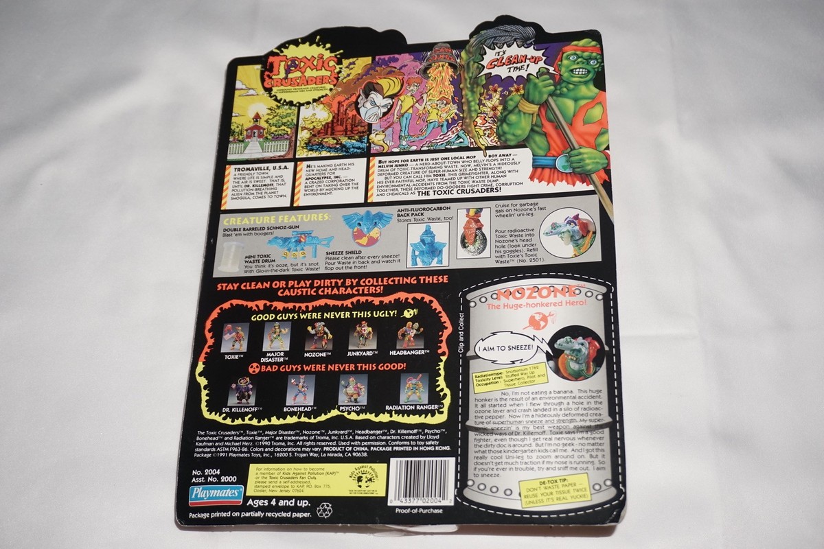 Toxic Crusaders Nozone Playmates 1991 NEW Sealed Unpunched | eBay