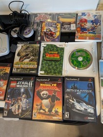 Video Game Lot Playstation WII Console Contollers Games