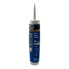 DAP 100 Silicone Sealant White 10.1oz Weatherproof Long-lasting Flexibility