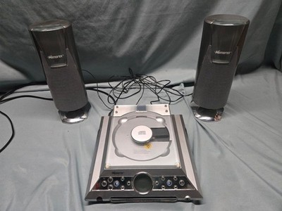 Vintage Memorex UFO shaped CD Player w Matching Speaker Set