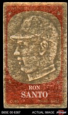 1965 Topps Embossed #28  Ron Santo  Cubs HOF 1.5 - FAIR