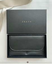 Graff Small Black Leather Travel Pouch Jewelry Case X 2