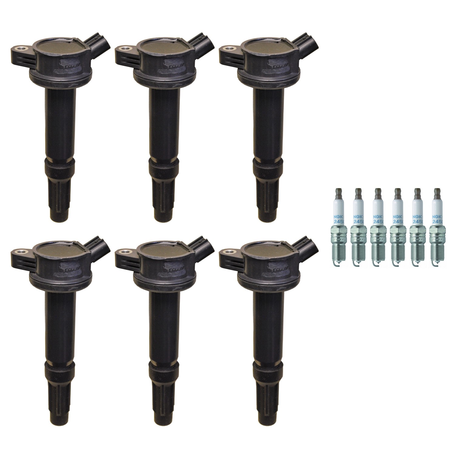 Denso 6 Ignition Coil  NGK 6 Laser Platinum Spark Plugs Kit for Fusion Milan V6