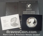 2022-W US Proof American Silver Eagle-1 oz .999 Fine Silver OGP