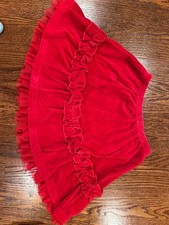 NWT Hanna Anderson red ruffled holiday skater skirt Sz 130cm. 8yrs.