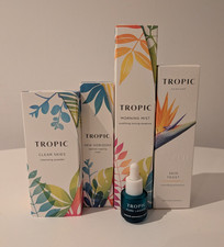Tropic Facial Skincare Set Clear Skies Skin Feast Morning Mist Serum Moisturiser