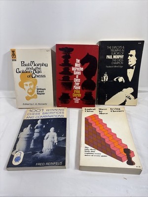 Vintage Chess Tips And strategy Books Lot Of 5 Morphy Chernev