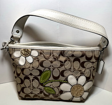 Coach Vintage Y2K  White Daisy Leather Appliq...