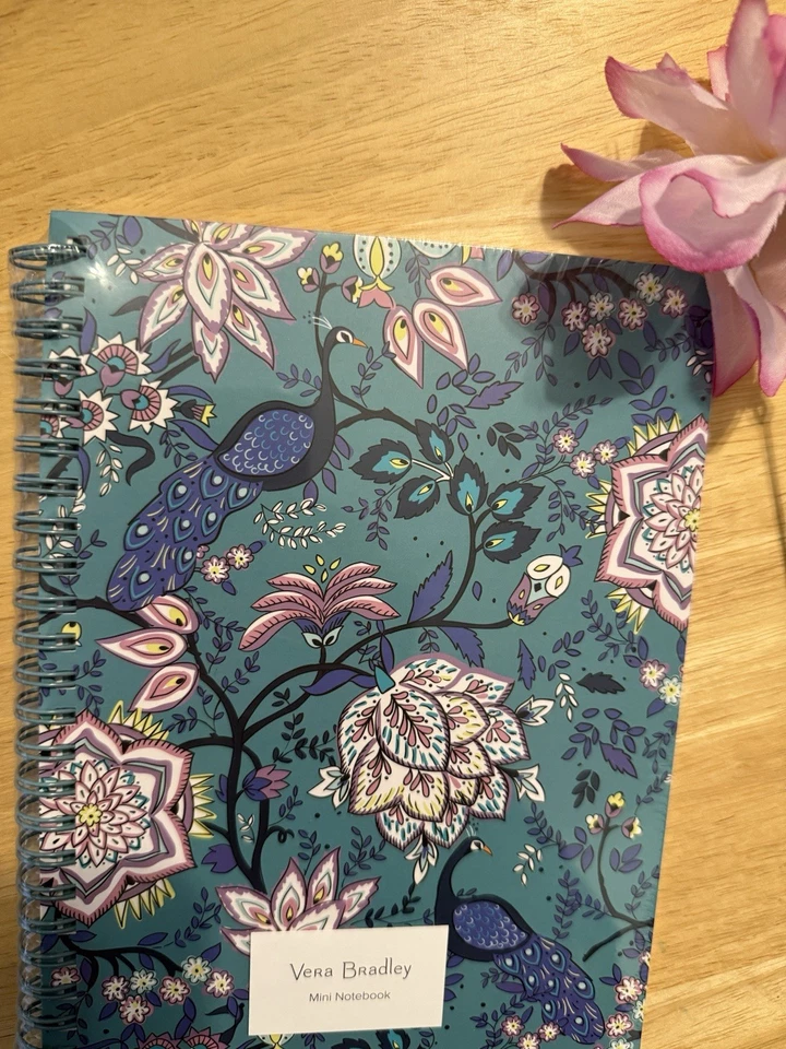 Mini cuaderno Vera Bradley Peacock Garden nuevo con etiquetas Foto 3 de 4