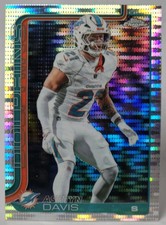 2025 Topps Chrome Football Ashtyn Davis #194 Pulsar Refractor Miami Dolphins 