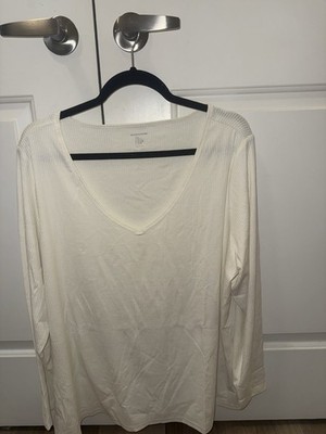2-Pack Amazon Essentials Women s Tops   Black & White Long Sleeve Size XXL Plus