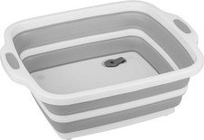 Space Saving Cutting Board Collapsible Dish Tub with Draining Hole Folding