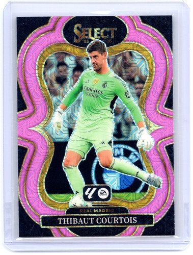 2025-26 Panini Select La Liga #112 Thibaut Courtois Pink Mojo #/99