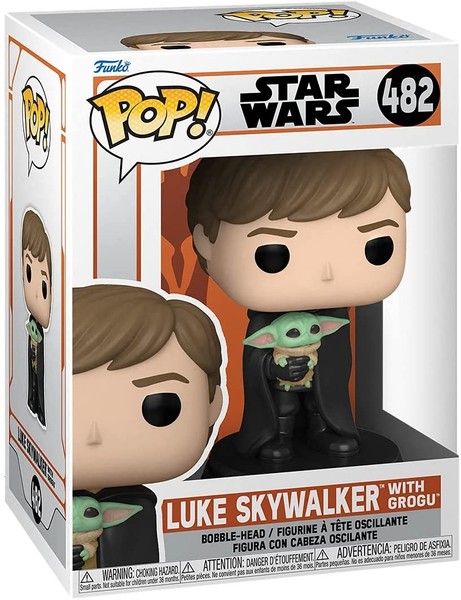 Funko Pop! Star Wars: The Mandalorian Luke Skywalker Mit Grogu #482 Vinylfigur-image