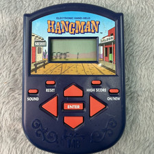 Vtg Hangman Electronic Handheld Game Milton Bradley 1995 Tested Works W324