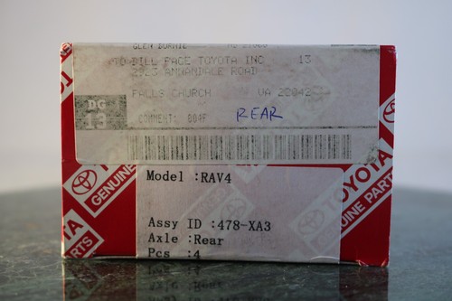 GENUINE TOYOTA RAV 4 07-22 REAR BRAKE PAD SET 0446642060 New Unopened