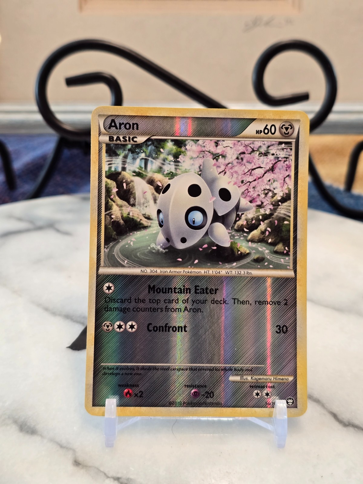 Pokemon TCG Aron 56/102 Triumphant Reverse Holo LP