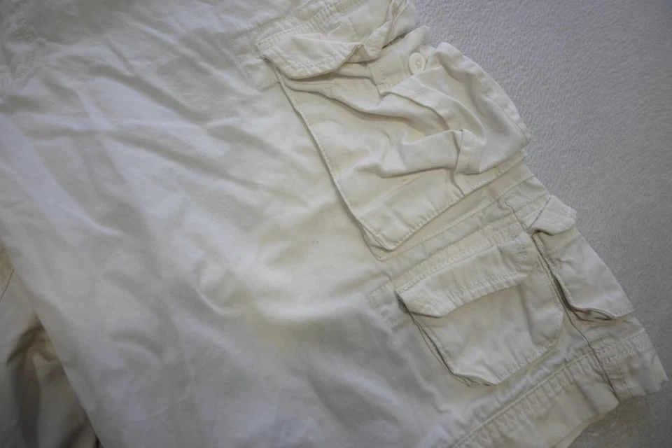 Pantalones Cortos Chinos Urban Pipeline UP Cargo Caqui Blanco Safair Resistente Para Hombres Talla 34 Foto 2 de 4