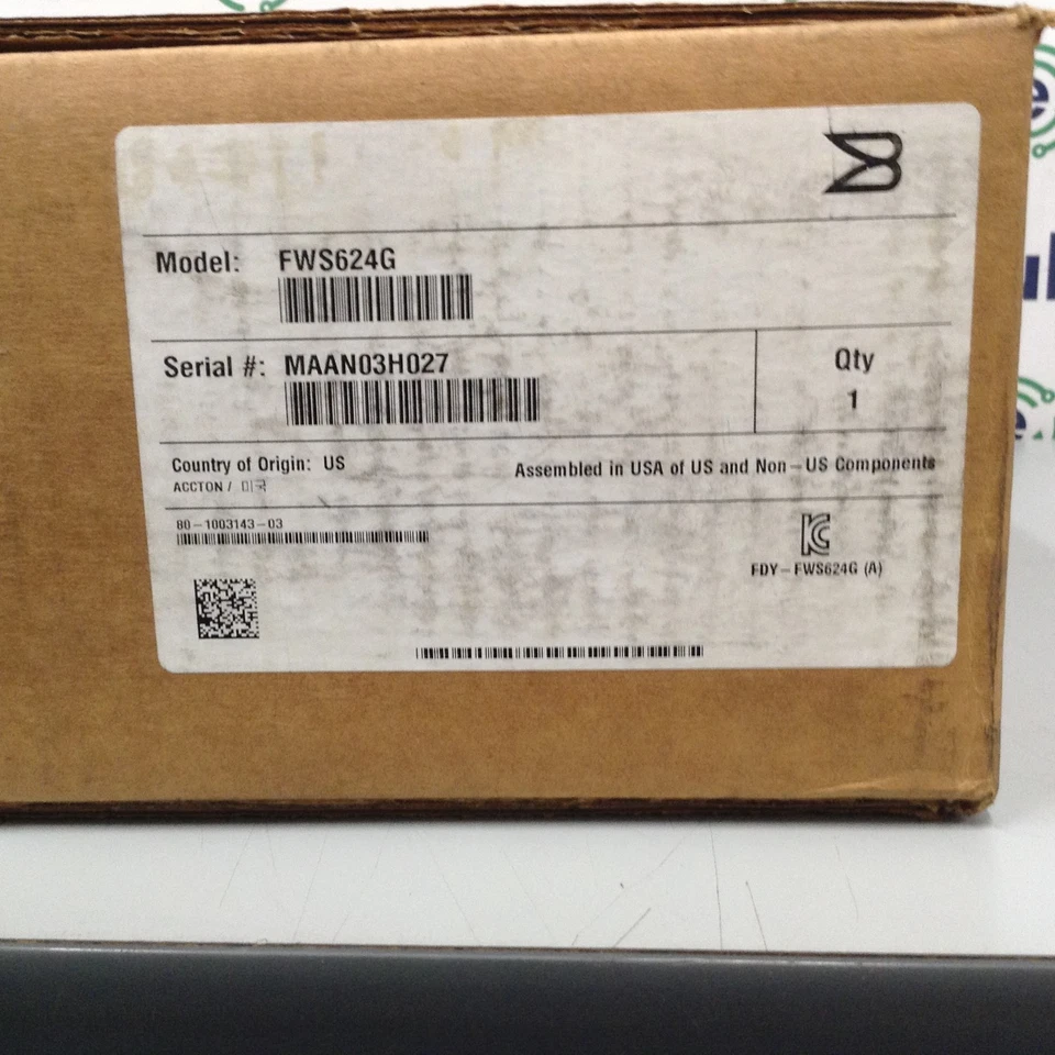 Brocade FWS624G Fastiron WS 24-Port Network Switch w/ Rack Ears/ Cords - Image 2 of 4