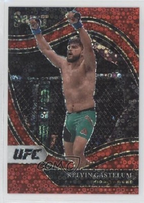 2021 Panini Select UFC Octagonside Red Disco Prizm /199 Kelvin Gastelum #268 3hd