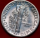 Uncirculated 1940-D Denver Mint Silver Mercury Dime — photo 2